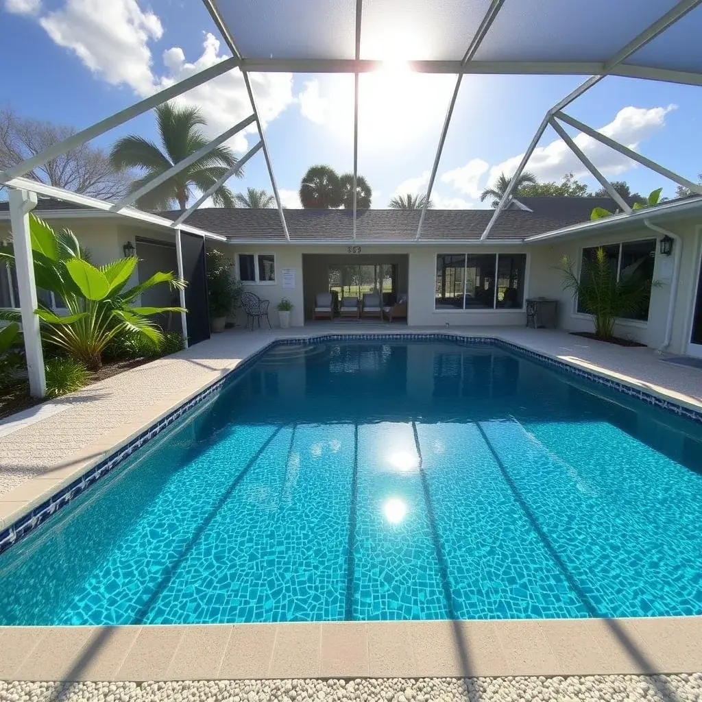 Mid-century home with renovated pool in Largo, Florida established neighborhood